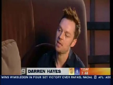 Darren on AUS todayshow 07-10-2006